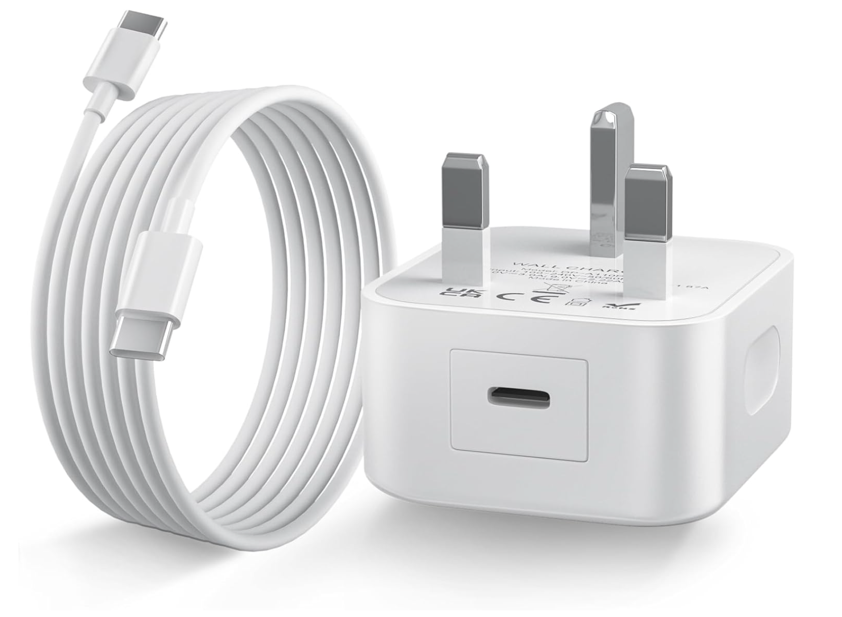 20W USB C Charger, Super Fast Type C Charger with C to C Cable, C Plug for iPhone 17 16 15 Charger, for iPhone 17/17 Plus/17 Pro/17 Pro Max/16/15 Series, iPad Pro/Air