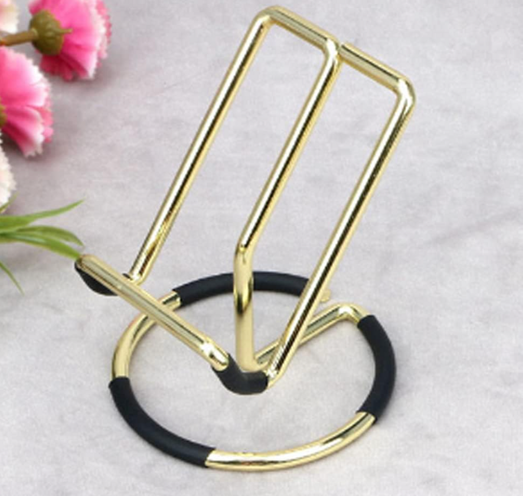 Gold Phone Stand Phone Holder Stand Dock - Metal Desktop Holder Stand for iPhone 12 Mini, 12 Pro Max, 11 Pro, XR X XS 8 7 6 Plus, HUAWEI, Galaxy S10 S9 S8 and more