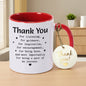 Personalized "Thank You For Being A Part Of My Journey" Ceramic Coffee Mug – Appreciation Quote, Mentor & Teacher Gift, Hanging Gift Tag & Novelty Cup (M1200)