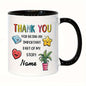 Personalized "Thank You For Being An Important Part Of My Story" Ceramic Coffee Mug – Custom Name Teacher, Mentor & Friend Appreciation Novelty Cup (M1125)