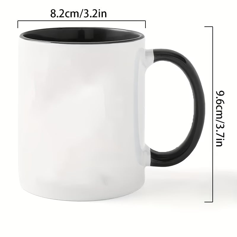 Personalized "There's No Such Thing As Too Many Books" Ceramic Coffee Mug – Black Rim & Handle, Book Lover Quote, Floral Books & Reader Novelty Cup (M1195)