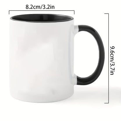 Personalized "There's No Such Thing As Too Many Books" Ceramic Coffee Mug – Black Rim & Handle, Book Lover Quote, Floral Books & Reader Novelty Cup (M1195)