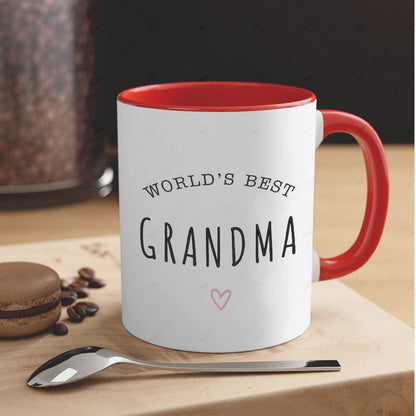 "World's Best Grandpa & Grandma" Matching Ceramic Coffee Mug Set – Cute Grandparents Appreciation & Family Novelty Cup Set (M1135)