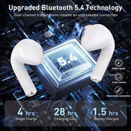 Ven-Dens True Wireless Stereo Earbuds with Smart Screen Display Case Bluetooth V5.4 Model VD-BT026