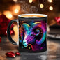 Cosmic Aries Zodiac Magic Color Changing Coffee Mug – Heat-Sensitive Starry Galaxy Ram Cup (M1040)