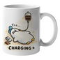 Funny "Charging" Coffee IV Drip Ceramic Coffee Mug – Cute Morning Energy & Coffee Lover Novelty Cup (M1074)
