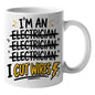 Funny "I'm An Electrician I Cut Wires" Sarcastic Ceramic Coffee Mug – Humorous Tradesman & Electrician Novelty Cup (M1065)