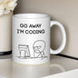 Funny "Go Away I'm Coding" Programmer Ceramic Coffee Mug – Sarcastic Developer Geek Cup (M1045)