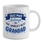 Heartwarming "This Mug Belongs To The World's Best Grandad" Ceramic Coffee Mug – Grandfather Appreciation Gift Cup (M1057)