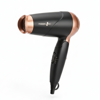 Compact Travel Hair Dryer 1200W | Foldable Handle & 2 Heat/Speed Settings