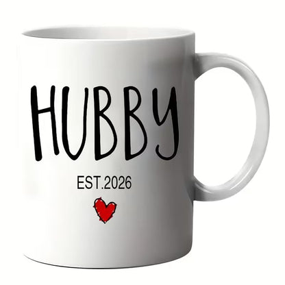 Personalized "Wifey & Hubby" Matching Couple Ceramic Coffee Mugs – Wedding & Anniversary Gift Set Cup (M1058)