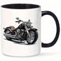 Classic Cruiser Motorcycle Ceramic Coffee Mug – Biker & Chopper Motorcycle Art Novelty Cup (M1086)