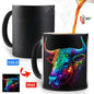 Cosmic Taurus Zodiac Magic Color Changing Coffee Mug – Heat-Sensitive Starry Galaxy Bull Cup (M1043)